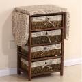 Brown Wooden Storage Cabinet With Ironing Board