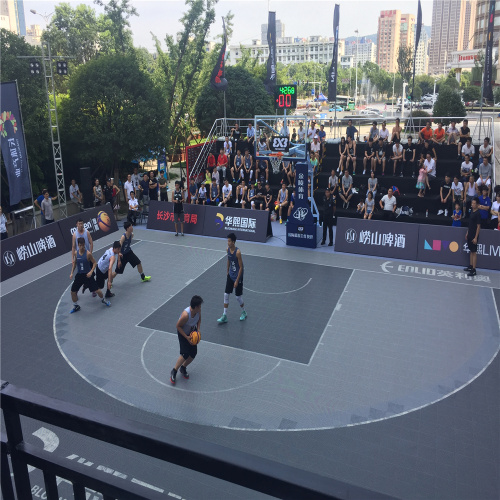 Double layer Basketball court tiles