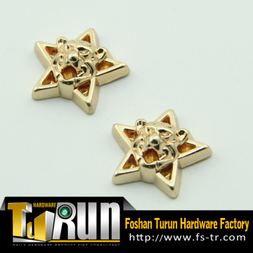 Fashion gold tone metal star buttons studs rivets