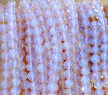 2018 wholesale natural stone bead gemstone bulk 4mm-14mm blue opal bead