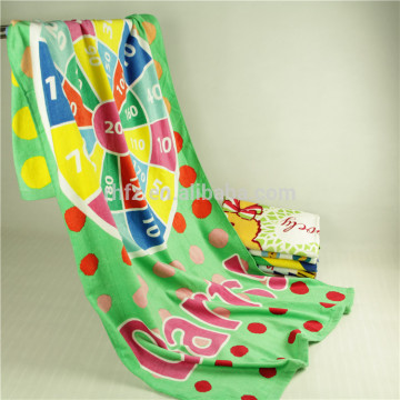 100% cotton game printed velour beach towel