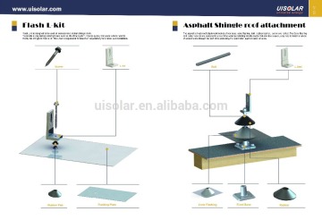 Solar bracket for asphalt roofing shingles