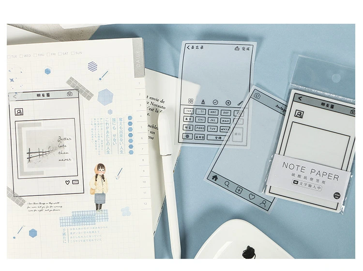 Vegetable Parchment Printed Memo Paper Notes Pad