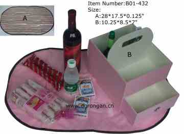 Picnic Basket Storgae Witm Waterproof Mat (B01-432)