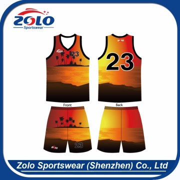 Cheap sublimated customized red and white basketball jerseys