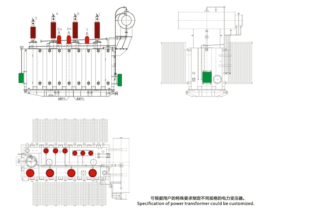 110kv Level Three-Phase on-Load Tap-Changing Electric Power Transformer