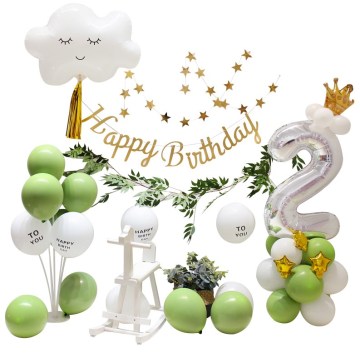 happy birthday banner garland balloon set