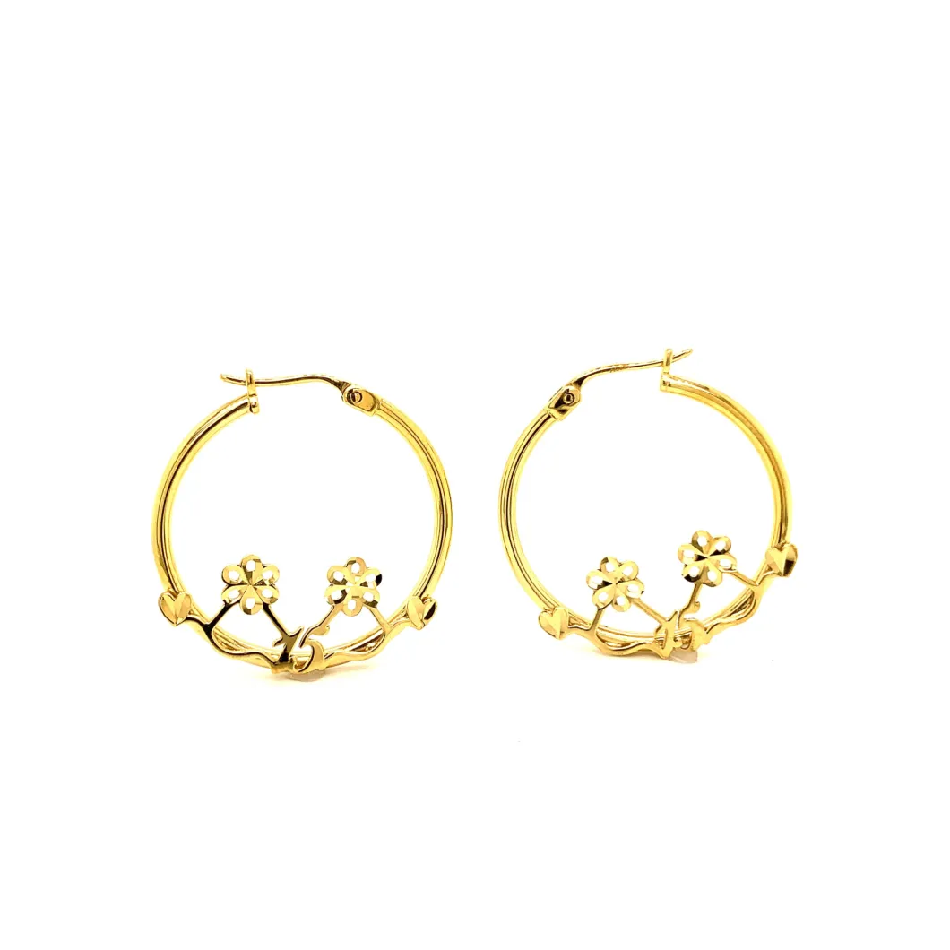 925 Silver Gold Plating Fashion Jewelry Hoop Earring/Aretes/Women Gift