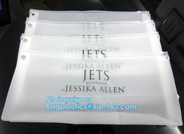 cosmetic bag clear toiletry bag slider zipper bag, pvc slider clear pvc packing bag, zipper plastic travel pvc pouch