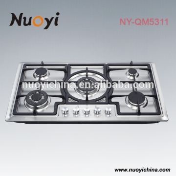 5 burners gas cooker hob and hood