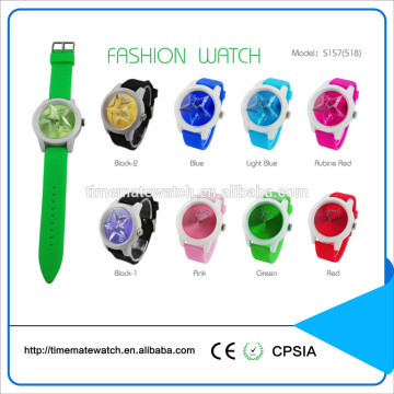 colorful dial and strap fashion watch silicone wrist watch clocks and watches