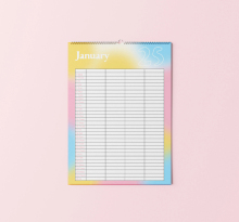 Large Family Whole Year Large Paper Wall Calendar