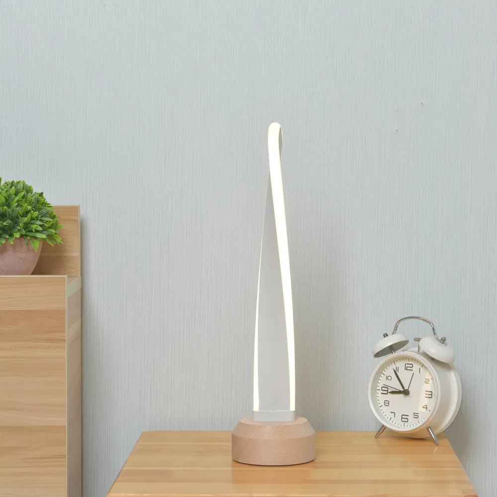Intelligent Solid Wood, LED Night Light with Unique Features, USB Desk Lamp