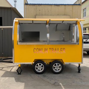Low Cost Yellow Concession Lemonade and Shaved Ice Trailers for Sale