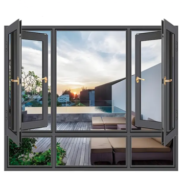 Double Glazing Aluminum Casement Windows