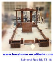 Blank Tombstone, Factory price Balmoral Red tombstone and monument , Granite monument Irish Style headstone