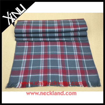 High Quality Winter Fashion 100% Wool Red Plaid Scarf