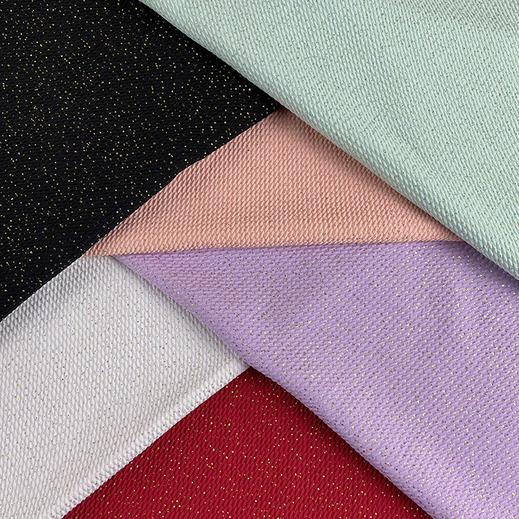 No Moq Bullet Fabric in stock Gold shimmer or glitter bullet fabric for bows