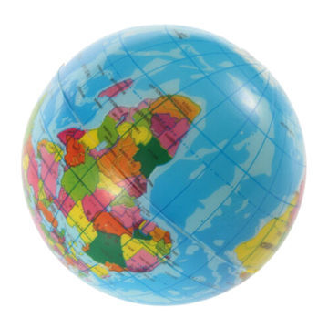 Globe-shaped anti-world map stress balls, OEM orders are welcomeNew