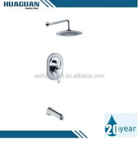 Wall concealed thermostatic shower