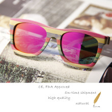 2017 Fashion Style Hand Made Red Bamboo Sunglasses