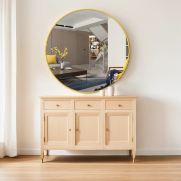 Round Metal Frame Circle Wall Mirror