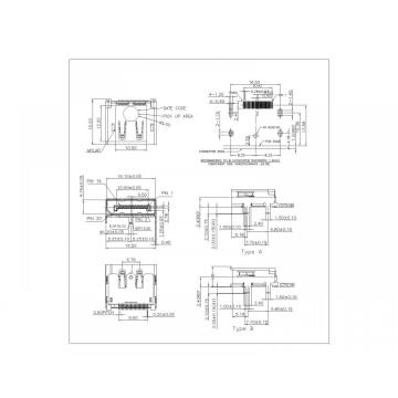 Porta di visualizzazione 20p SMT con Plastac Basic, gamba 2.0mm