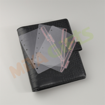 Custom Design Clear Transparent Glitter Foiled Holographic Plastic Planner Diary Tab Divider Set