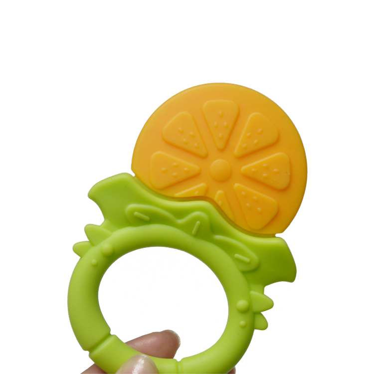 baby teething toys ring fruit shape baby silicone teether