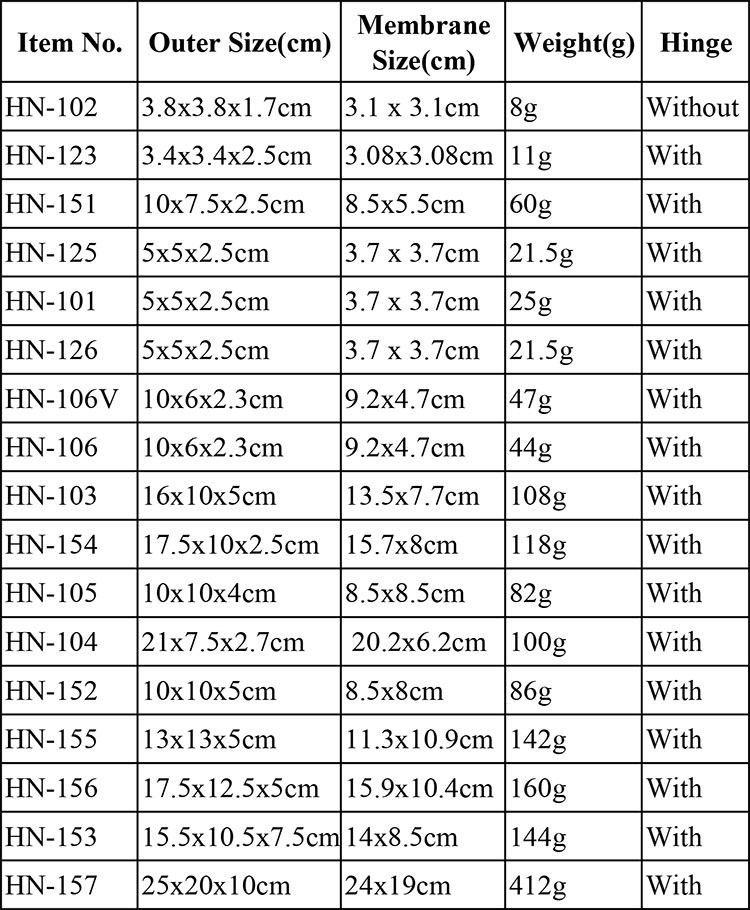 HN-168 15x15x10cm Membrane Suspension Watch Wafer PackingBox