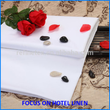 Hotel plain 100% cotton white bed sheet