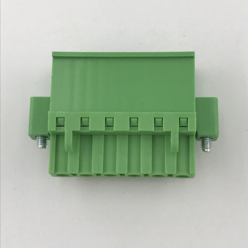 vertical pluggable terminal block with side screws