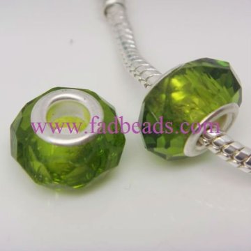 Faceted crystal Beads Fit European Bracelets