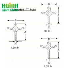 studded t post 6ft