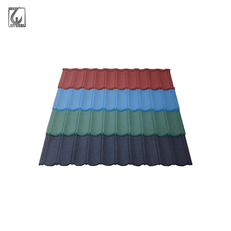 Nigeria Africa Colorful Stone Coated Shingles Steel Roofing Tile Sheet Color Metal Roof Tiles