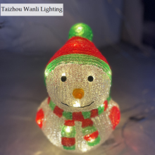 Acrylic Santa Claus Christmas Decoration with LED Lights