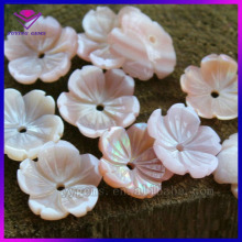 Natural freshwater pearl shell flower,pink mother of pearl flower beads