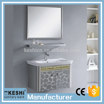 factory direct wall hunging stainless steel cheap bathroom cabinets set
