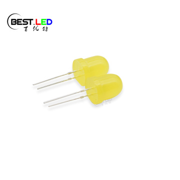 Super Bright 8mm Diffused Yellow LED 590nm Amber