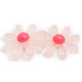Transparent Pink Major Mini Cute Flower Shaped Resin Cabochon For Girls Garment Hair Accessories Beads Charms