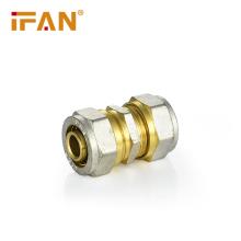 Brass Compression Fitting for PEX Pipe - Equal Socket Connection