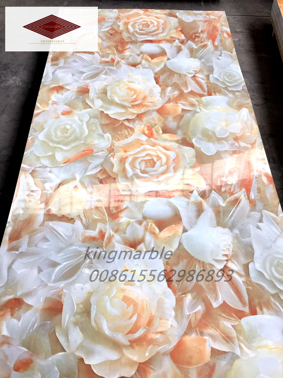 Hot sale UV coating marble pvc sheet