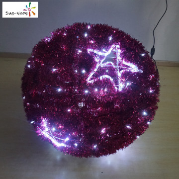 Led lifting christmas lighted decoration ornament outdoor ball changing color