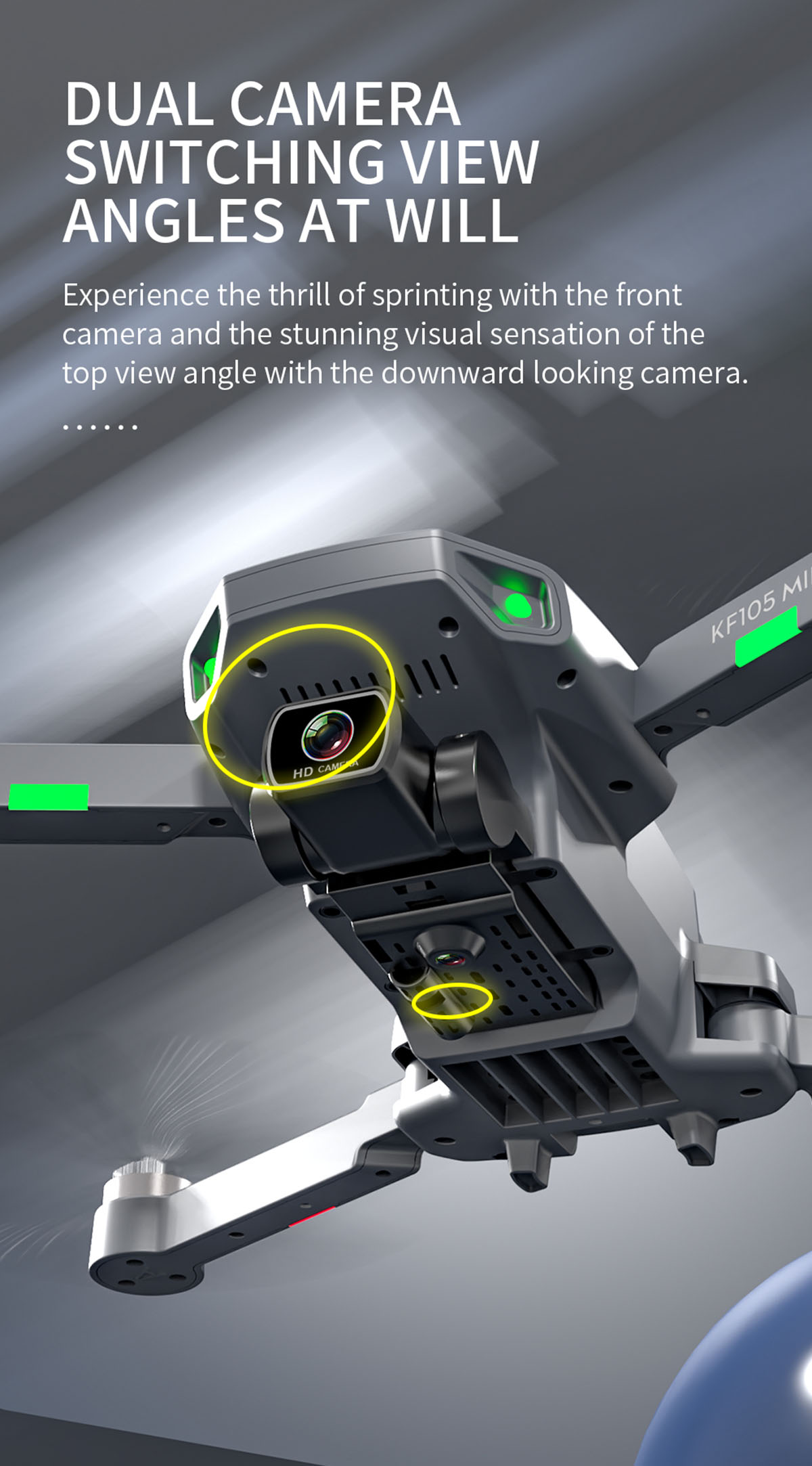 KF105 Drone 4K HD Camera GPS Brushless EIS Anti-Shake Photography Professional Image Transmission Foldable RC Quadcopter