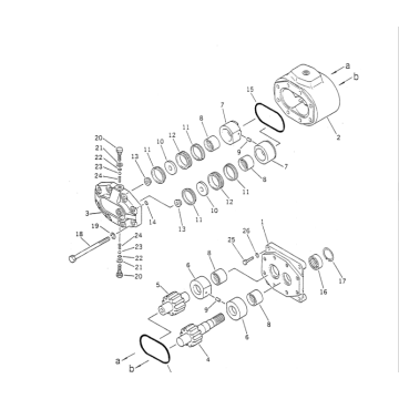 07432-68100 MOTOR DE ÓLEO ASSY ADIFICADO GD200A-1