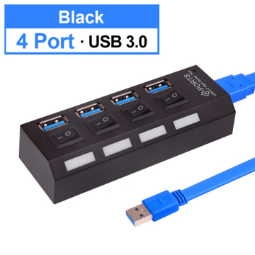 USB HUB 3.0 4 Ports Micro USB 3.0 HUB Splitter With Power Adapter USB Hab High Speed 5Gbps USB Splitter 3 HUB For PC