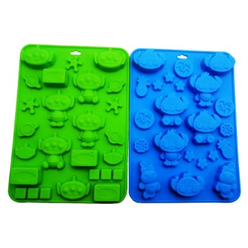 Cartoon shaped silicone ice cube shaping tools