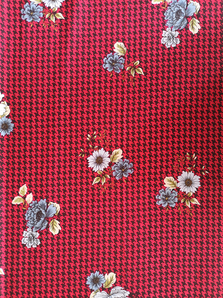 Texture Flower Rayon Challis 32S Printing Fabric