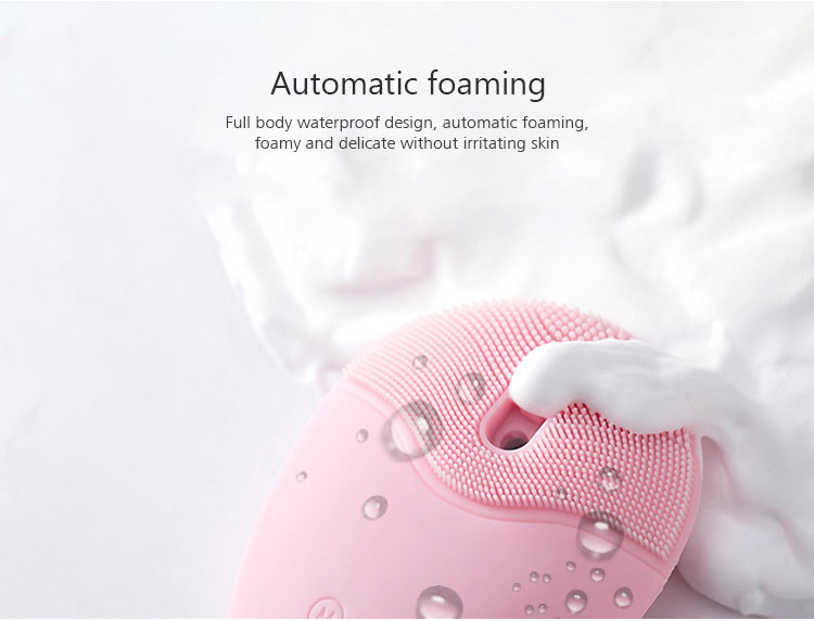 auto foaming facial cleansing brush 