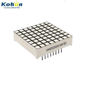 3x3mm Square Dot Common Anode 8x8 Dot Matrix Yellow LED Display